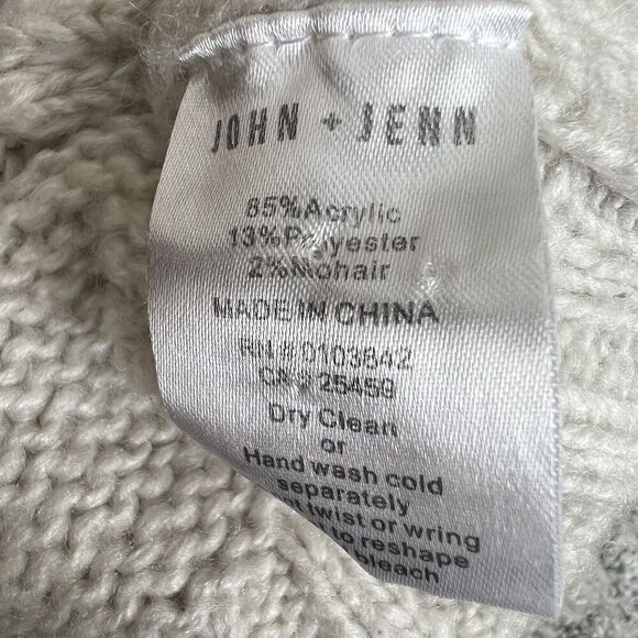 John + Jenn Sweater Womens Medium Cable Knit Colorblock Pullover Cozy Fall - Picture 4 of 10